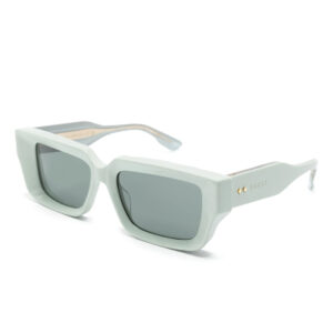 Óculos de sol Gucci retangular com logo gravado