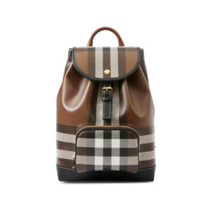 Mochila de couro xadrez